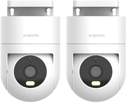 Xiaomi Outdoor Camera CW400 – Cámara Exterior con resolución 2560p, IP66, Detección Personas por IA, Visión Nocturna, Fotografía Time-Lapse, Blanco (Versión ES) (Paquete de 2)