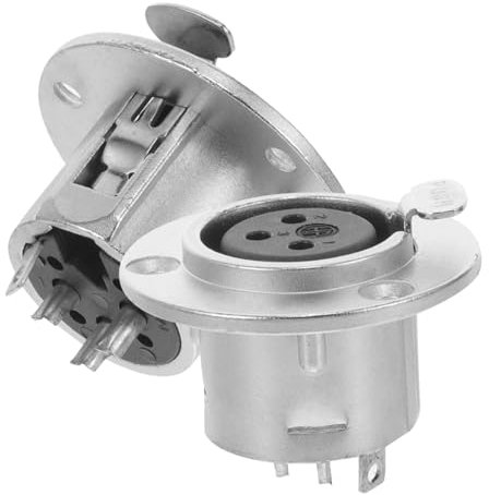 UPKOCH 2stücke Polige Mikrofonbuchse Aus Zinklegierung Panelstecker Für Audiogeräte Klinkenbuchse Für Mikrofone Und Instrumente Installieren