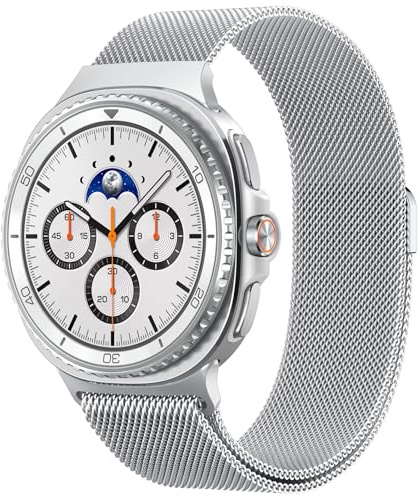 Spigen Metal Fit Metal Strap Band Compatiblewith Samsung Galaxy Watch 8 (40/44mm) & 8 Classic (46mm) (2025) - Silver