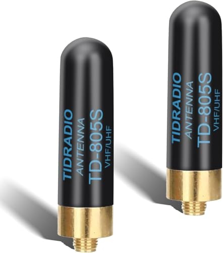 TIDRADIO TD-805S Ham Radio Short Antenna 1.96inch Enhanced Ver. Long Range | Dual Band VHF/UHF 144/430Mhz Antenna for BAOFENG UV-5R,UV-5RM, RT-470X,GT-5R,UV-K5(8),TD-H8,TD-H3 Plus,UV-5RH,SMA-F, 2 Pack