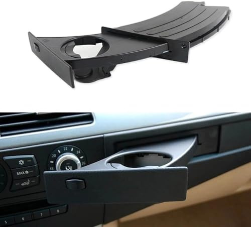 Puupaa Porte-gobelet gauche pour BMW 525i 545i 550i M5 xDrive E60 2004-2010, accessoire intérieur en plastique, compatible avec 51459125622