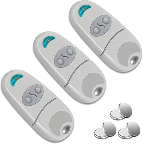 Télécommande de Portail 433,92 MHz, 2 Canaux, Compatible avec les Modèles TOP-432NA/432EV/432EE pour Portail et Porte de Garage (3PCS)