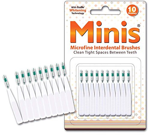 Staino Minis Lot de 10 brossettes interdentaires Microfine