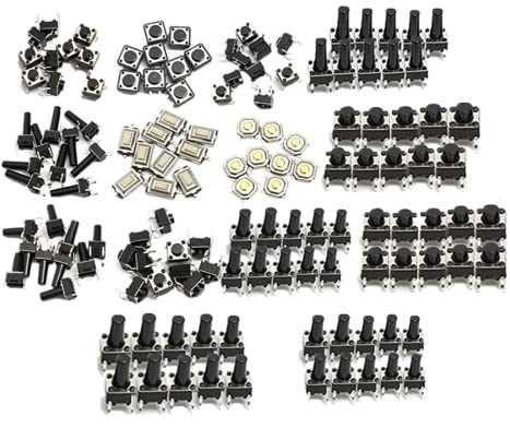 DollaTek 140pcs 14 Typen Momentan taktile Drucktastenschalter Micro SMD SMT Taktschalter