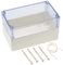 Zulkit Abzweigdose ABS Kunststoff staubdicht wasserdicht IP65 Universal Elektrische Boxen Projekt-Gehäuse grau mit PC transparenter Abdeckung 7.9x4.7x4.4