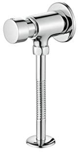 Ibergrif M21903 Urinal Druckspüler, Chrom Spülventil Urinal WC Druckspüler, Toilettenspülventil mit Absperrventil, Mischbatterie für Urinal, Silbrig