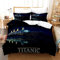 NICHIYO Titanic Bettbezug Bettwäsche Set - Bettbezug und Kissenbezug,Mikrofaser,3D Digital Print dreiteiliger Bettwäsche (7,Single 135x200cm)