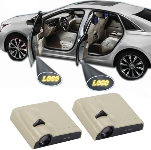 NewL 1 Pair Custom Logo Picture Led Projector Car Door Welcome Lights - Beige