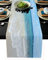 Blue Ocean Tischläufer, 177,8 cm lang, Küstenstrand, blau-weiße Meereswellen, verträumte Wolken, Polyester, Tischläufer, Kommodenschals, waschbar, rechteckig, Tischdekoration für Brunnes, Abendessen