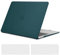 TECOOL Hülle Kompatibel mit MacBook Air M1 (A2337) / MacBook Air 13 Zoll Retina 2020 2019 2018 (A2179 A1932), Ultradünne Schutzhülle Hartschale Case mit Tastaturschutz (EU Layout), Dunkeltürkis