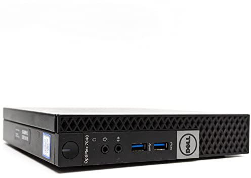 Mini PC DELL Optiplex 7040 Micro i3 6100T 3.2GHz RAM DDR4 SSD M.2 NVMe Windows 10 Pro Computer fest Tiny Unternehmen Business Büro Arbeit (überholt) (32GB RAM SSD 960GB)