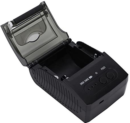 Thermodrucker, ESC/POS/STAR Command Tragbarer Bluetooth 58-mm-Thermoetiketten-Belegdrucker, Handheld-Hochgeschwindigkeits-Rechnungsdrucker, Kompatibel mit IOS, Android, Windows für Den(EU-Stecker)