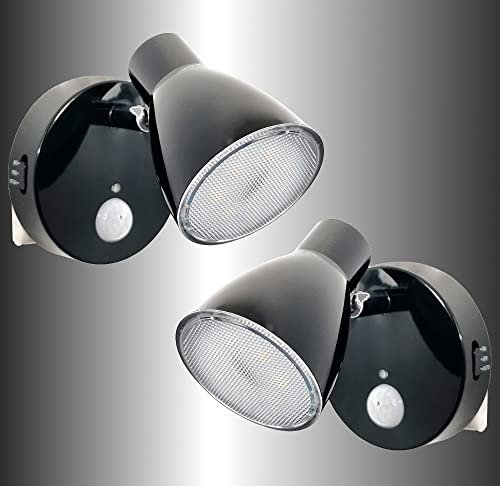 Trango 2er Set Schwarz LED Sensor Nachtlicht *MILO* 2635-025 mit Bewegungssensor & Automatikfunktion Sicherheitslicht 230V Steckdosenlampe, Wandlampe, Orientierungslicht, Nachtlampe, Steckdosenlicht