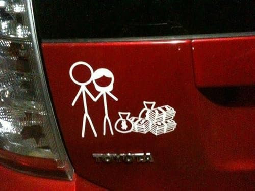 myrockshirt Sticker Familie Keine Kinder nur Babys Geldsack lustig 15 cm Aufkleber Autoaufkleber JDM Sticker Decal frei Farbwahl Profi Qualität