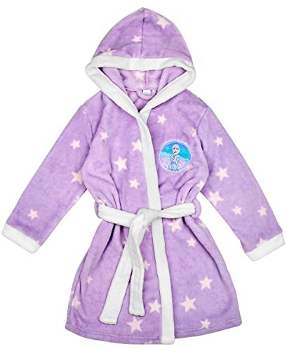 Disney Eiskönigin Bademantel Anna und ELSA Morgenmantel (Lila, 98)