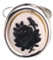 bague camée argent 925 ieme la rose noire ajustable
