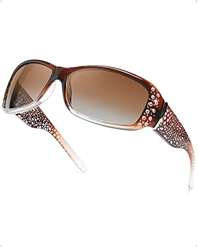 LVIOE Sonnebrille Damen Polarisierte Groß Sonnenbrille mit UV400 Schutz | Kategorie.3