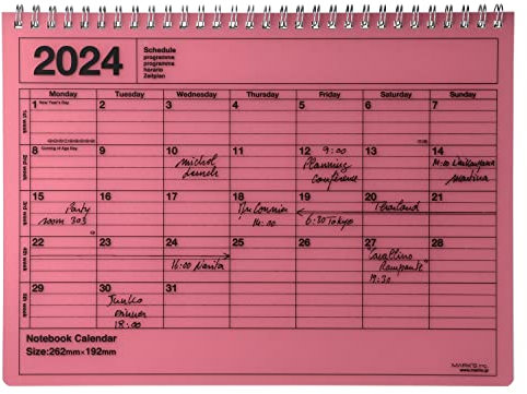 MARK'S 2024 Tischkalender M, Red