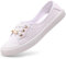 Harvest Land Womens Canvas Shoes Low Top Flat Gym Sports Pumps Trainers Lace Up Flat Ladies Girls Fashion Pumps White UK 6.5