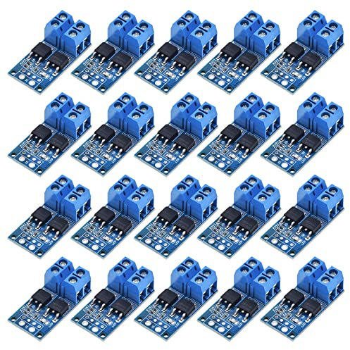 20 Pezzi MOSFET Modulo, Modulo Driver Mosfet 5V-36V 15A (max. 30A) 400W Dual Mosfet Trigger Switch Drive Module PWM Driver Module Regolazione Interruttore Elettronico Scheda di Controllo per Arduino