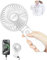 EasyAcc Portable Fan, 5000mAh Battery & 5 Speeds - Foldable USB-C Rechargeable Mini Hand Fan for Outdoor Travel & Makeup - White