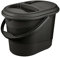keeeper Bio-Eimer mit Deckel, 13 l, Ovaler Abfalleimer, Elsa, Eco Graphite (Grau)