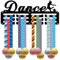 CREATCABIN Appendiabiti per Medaglie da Danza Porta Medaglie Porta Medaglie Sport Premi in Metallo da Appendere Premi in Ferro Piccolo Supporto Decorativo Premi per Badge da Parete Casa Gara 29x13cm