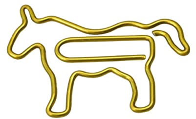 Büroklammern 50 Stück Gold Metall Pferdeförmige Clip