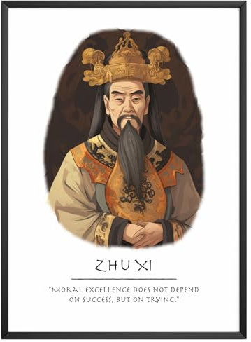 MJ-Graphics - Chinesische Weisheit Poster mit Zhu Xi Motivationsspruch - Philosophie Poster | Wandbild Din A3 in Galerie Qualität extra dickes Posterpapier - FineArt Kunstdruck ohne Bilderrahmen