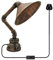 DC VOLTAGE Vintage-Stil Schreibtischlampe Kreative Wasserrohr-Tischlampen, Industrielle Steampunk-Retro-Basis E27-Halterung Passende Beleuchtungsvorrichtung (Brushed Copper + Shade)