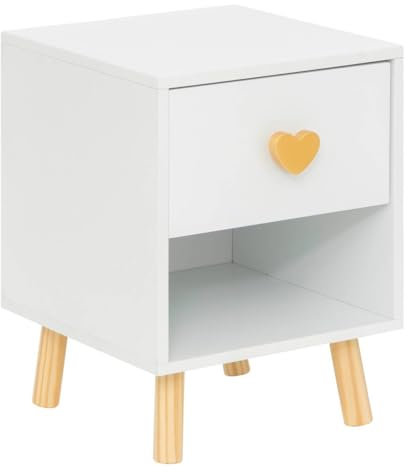 Atmosphera - Kinder nachttisch Amour weiß h40cm