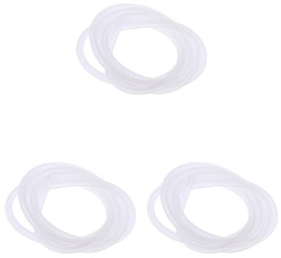 Paowsietiviity Juego de 3 tubos de aceite de silicona blanca RC Nitro Glow para línea de combustible, accesorios RC, 5 mm