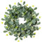 SOMYTING Corona de eucalipto artificial, Adorno de Puerta para Casa, Corona de Verano, 50 cm, Corona de Hojas Verdes, Corona de Puerta, Decoración del Hogar