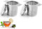 Steharlly 2Pcs Filtre à Thé Trou Fin Acier Inoxydable, Infuseur à Thé Passoire à Thé avec Poignées et Couvercle,Passoire à Thé Passoire à Thé, Universel Passoire à Thé pour Mug Tasse Théière