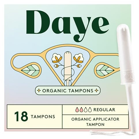 Daye Bio-Tampons, 18 Karat, normale Saugfähigkeit, metallgeprüft, ohne Schuppen, Gammastrahlen-desinfiziert