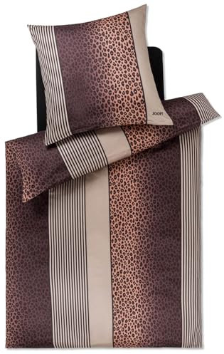 Joop! Mako-Satin-Bettwäsche Leo Farbe Taupe Größe 240x220+2x80x80