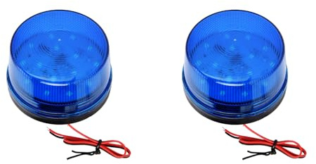 LED-Blinklampe 12V Blau, für Notfallalarm, Warnsignal, lautlos