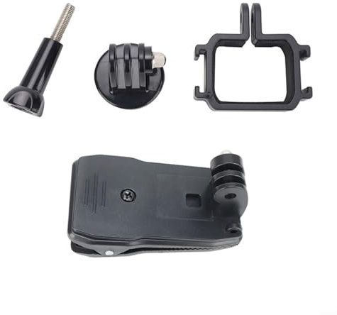 URPIZY Gimbal Adapter Clip 3-in-1 Expansion Bracket for DJI for Osmo Pocket 3 Cold Shoe Mount Backpack Clip Tripod Selfie Holder Black(Bracket+clip)