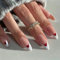 Kabwea Lot de 24 faux ongles blancs avec colle gel et lime à ongles