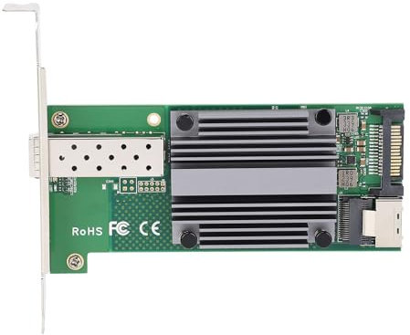 M.2 auf 10 Gb Ethernet Netzwerkkarte, 82599 1SFP M.2 auf 10 G 10 Gbit/s Glasfaser NIC Ethernet NIC Karte, M.2 auf 10 Gb B + M Key 82599 1 SFP Industrial Control Server