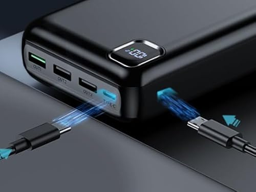 Power Bank 50000mAh, 22.5W Fast Charging Portable Charger with 4 Outputs and 2 Inputs, USB C Battery Pack with LED Display for iPhone, Android, Travel, Work, Emergency and More