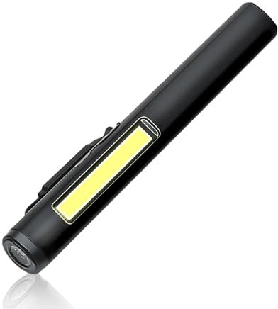 flintronic Taschenlampe, Mini LED Taschenlampe, Handheld Taschenlampe Klein, IPX4 Wasserdicht Stiftlampe, USB-aufladbare, Stift Lampe Perfekt für Inspektion, Arbeit, Reparatur, Notfälle (Schwarz)