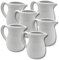 Chef-Hub Classic White Ceramic Milk Jug, 150ml, Pack of 6
