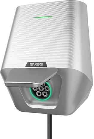Teskee Wallbox Typ 2 Dreiphasig bis zu 22kW | Kompatibel mit Allen Elektrofahrzeugen für den Innen- und Außenbereich | Einstellbarer Strom 16A/24A/32A | 1M Kabel