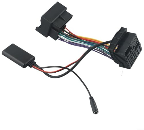 Fauhapyway Adaptador de cable de audio AUX 5.0 con micrófono externo compatible con radios Opel CD30 CDC40 CD70 DVD90 (estilo antiguo)