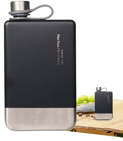 Generisch Récipient à spiritueux - Bouteille à spiritueux isolée en métal | Mini flasque portable en acier inoxydable pour bière, soda, café, spiritueux, extérieur, camping, randonnée et boissons