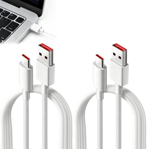 WovaOrx 2-Pack 120W Cable USB C, 2 m, Turbo carga Xiaomi/Redmi/POCO, para Xiaomi Redmi Note 14/13/12/11s/11/13 Pro/8 9 Pro 9T, cable usb a usb c (compatible 67W/90W)