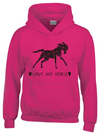 Edward Sinclair Love My Horse Sweat A Capuche Couleur Rose Fushia Large