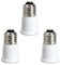 TWDRTDD E27 auf E27 Adapter-Sockel, 3er Pack, Metall, Kunststoff, Weiß