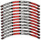 Twisted Melon Honda NSR 125 RR Felge Grafiken Aufkleber, Rot, Sportlich, Metall, Kunststoff, Vinyl, Motorrad Felgenaufkleber, Motorrad-Sticker, 12 St?ck, Contour Cut